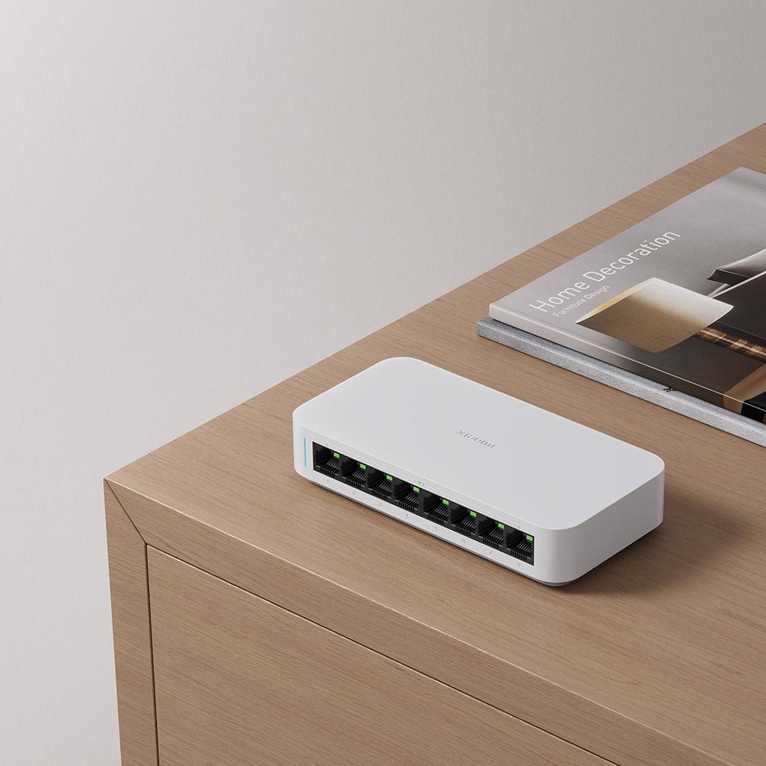 Xiaomi Mi 8 Ports RJ45 Gigabit - đánh giá và giá Xiaomi Hub Mijia Hub